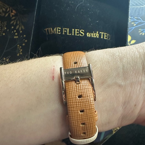 NEW with Tags! Ted Baker London Watch Brown Leather Rose Gold Date Display - Picture 10 of 16